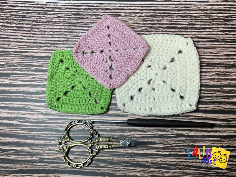 Granny Square básico sólido en crochet, modelo fácil para principiantes